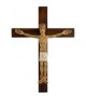 1381 CRUCIFIJO SOBRE CRUZ DE MADERA